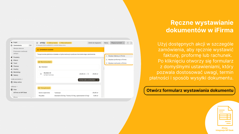 iFirma - ręczne wystawianie faktur