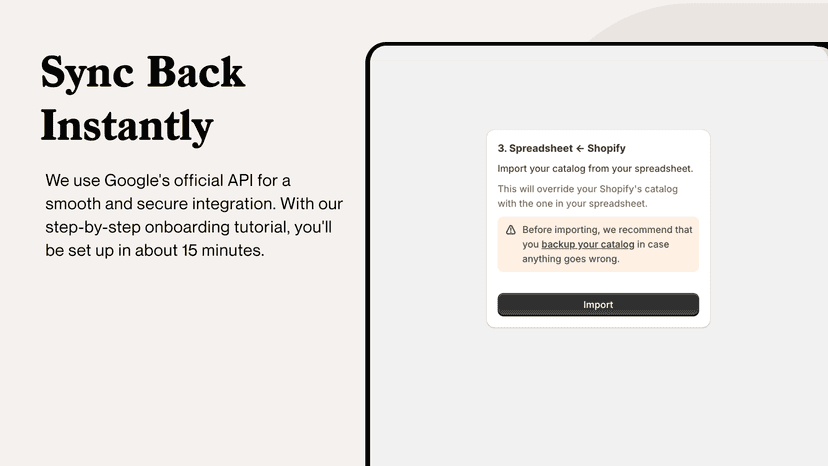 sync back instantly