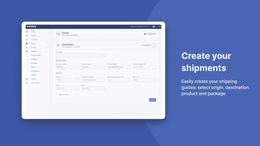Create your shipments