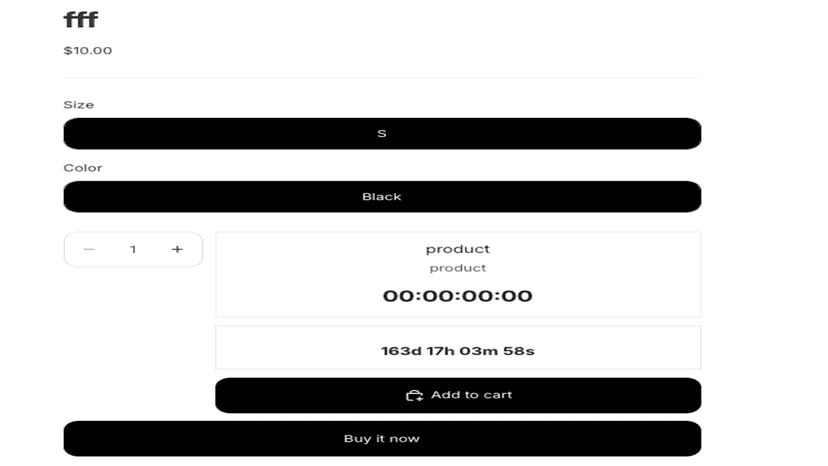 product page timer
