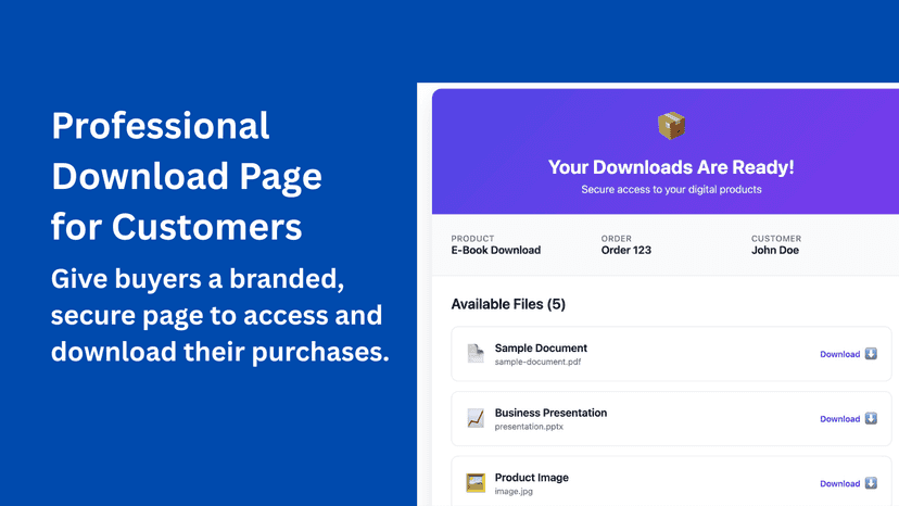 professional downloads page