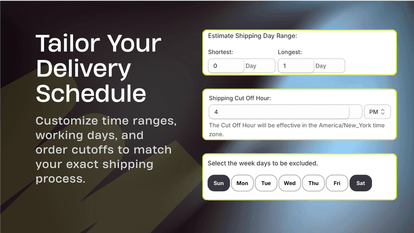 Tailor Your Delivery Schedule