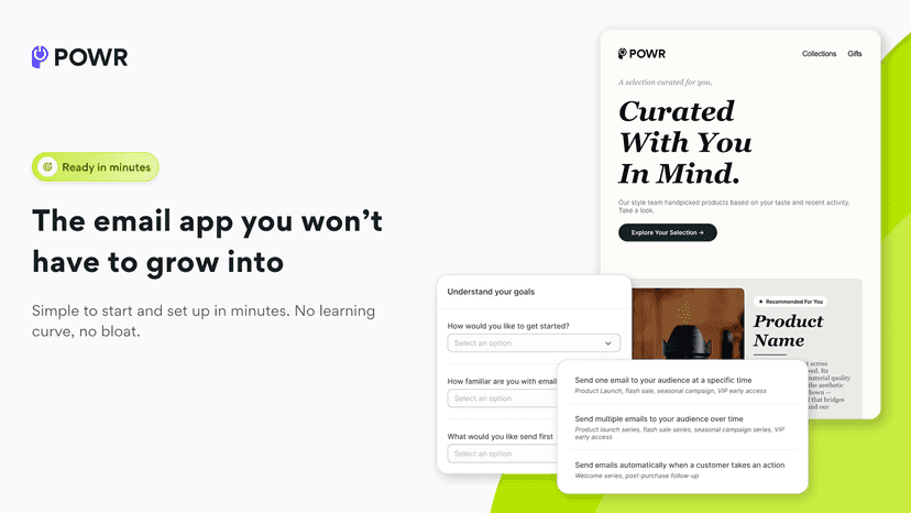 Simple email app setup with no learning curve or bloat