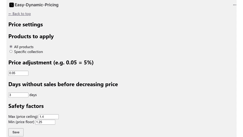 Easily adjust your price change rules
