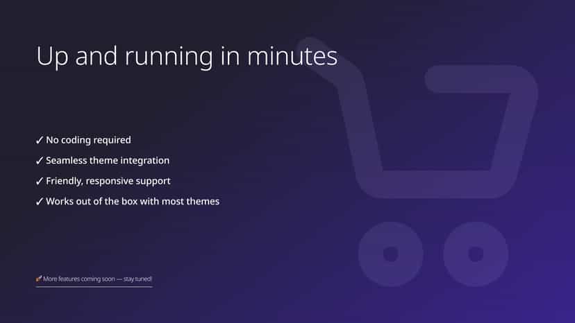No code, Up and running in minute