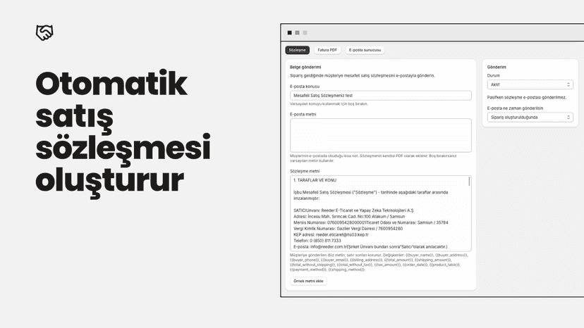 Otomatik Satış Sözleşmesi