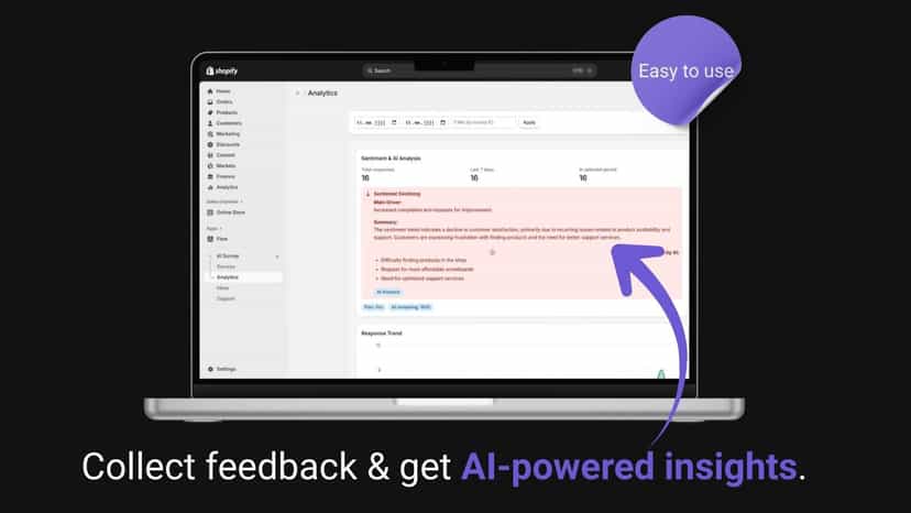 Shopify AI Survey AI powered insights
