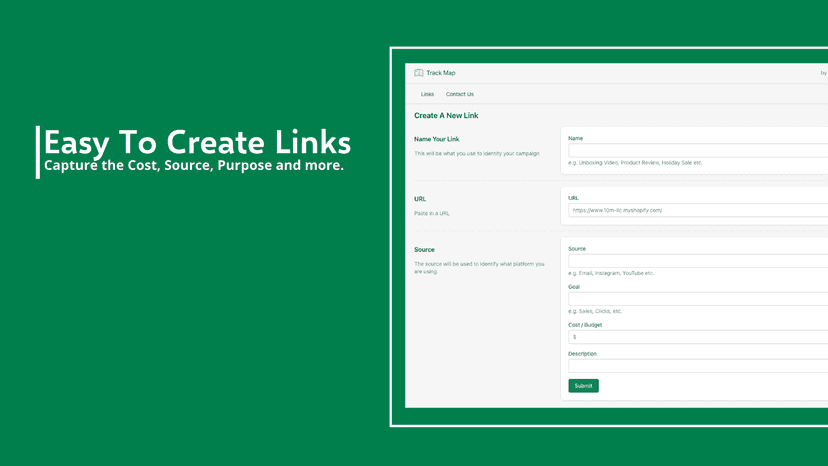 Create links in seconds