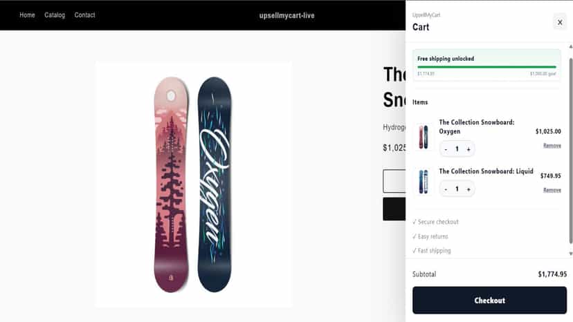 Cart widgets