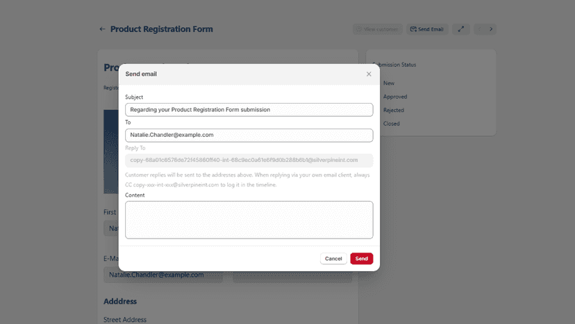Send transaction email