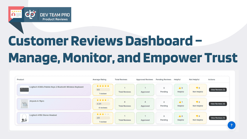 product review UI