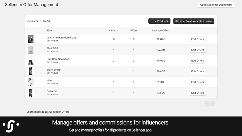 Sellencer App Offer Page