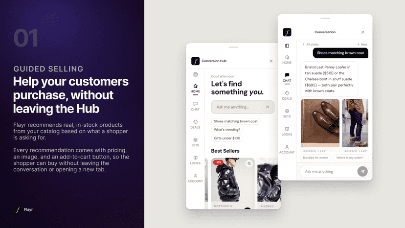 Help your customers purchase, without leaving the Hub