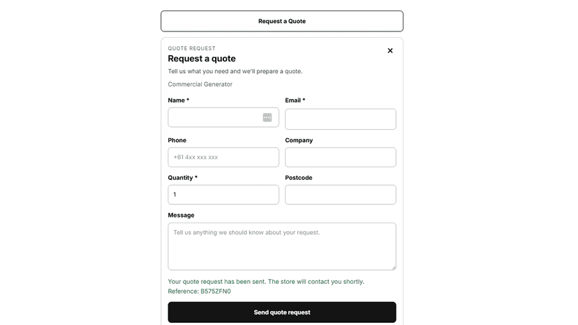 Merchant workspace for reviewing customer requirements