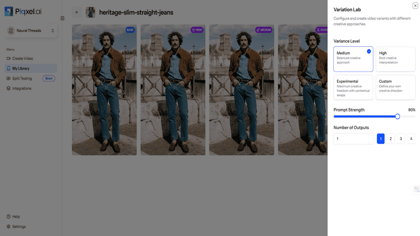 Variation Lab Page