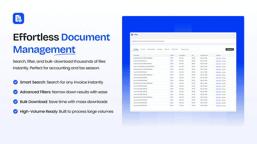 PDF Invoice Effort Document Management
