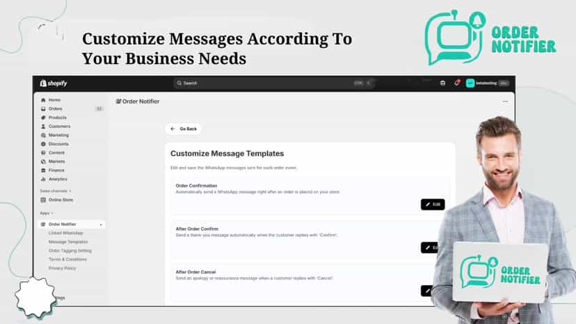 Order notifier, Auto order confirmation, whatsapp automation
