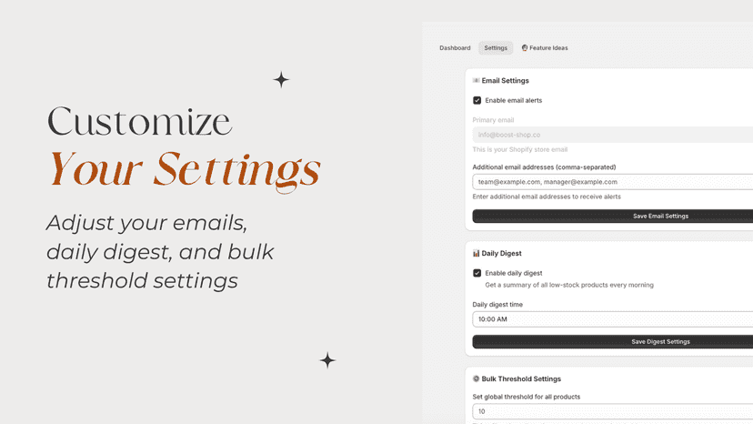 Customize your settings