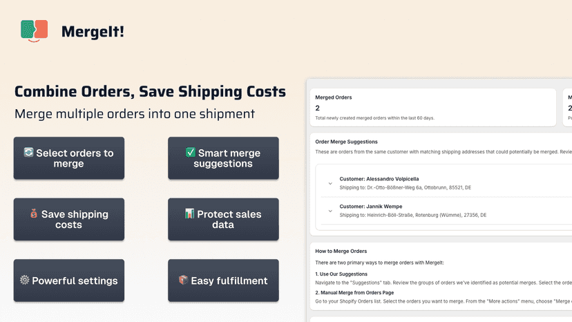 MergeIt - All Features on one page