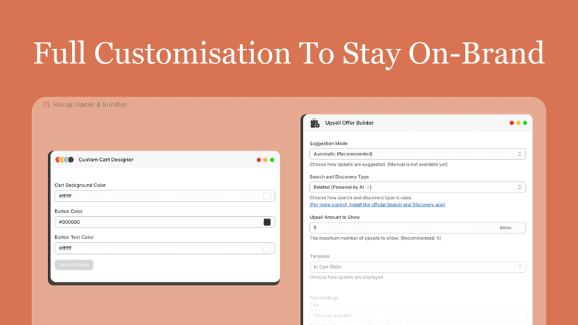 Fully customisable components to keep you on brand