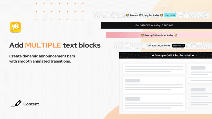 Add multiple text blocks.