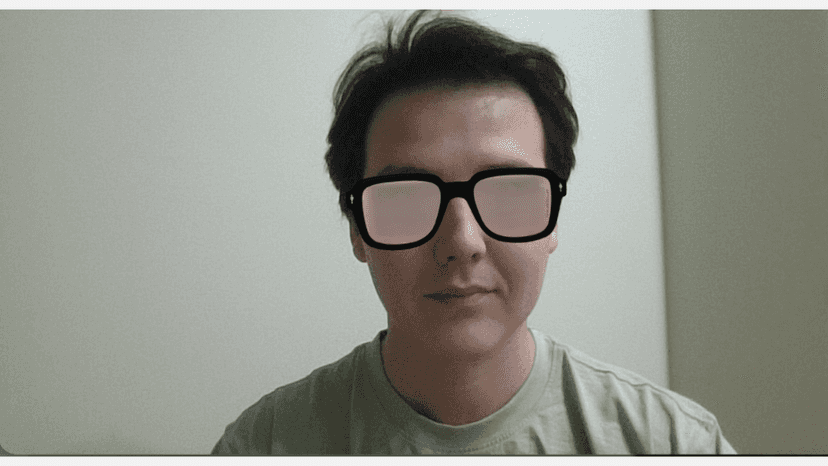 Live virtual try-on showing eyewear on a shopper's face
