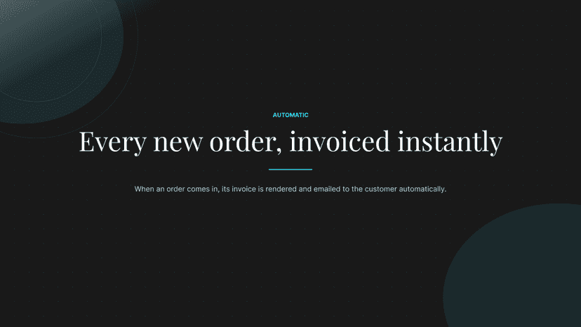 Invoices emailed automatically for every new order