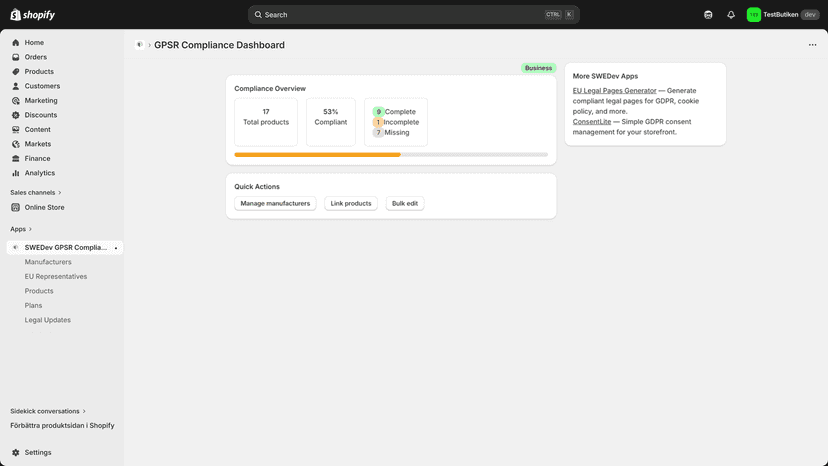 Compliance Dashboard