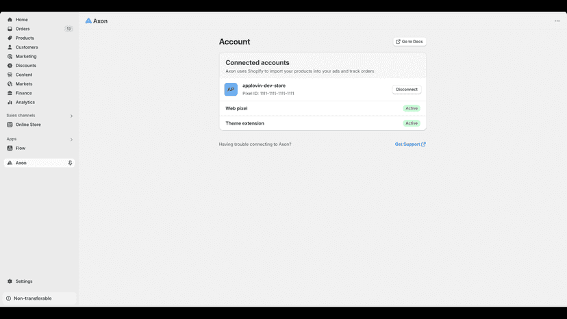 Connect to Axon Ads Manager in just a few clicks