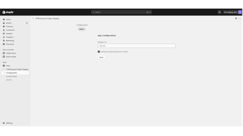 Show how to set shop configuration