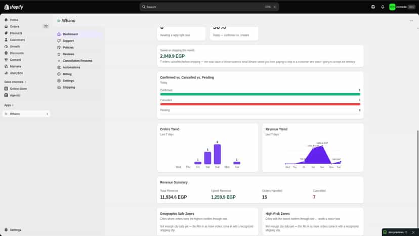 Whano Dashboard