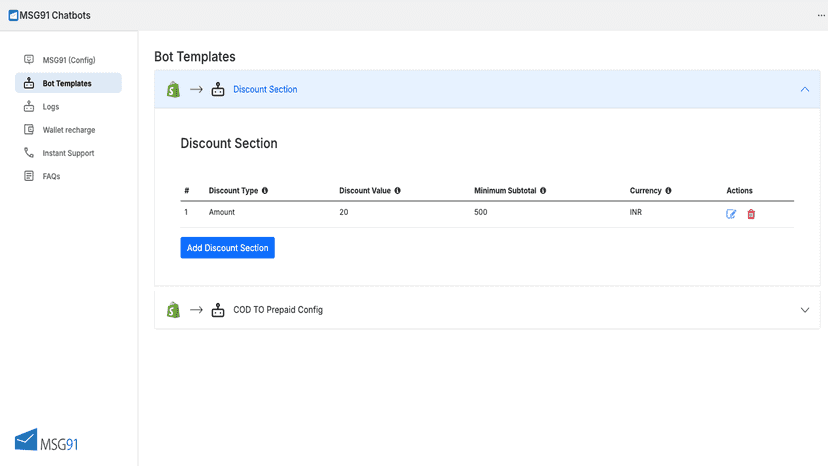 Manage Discounts