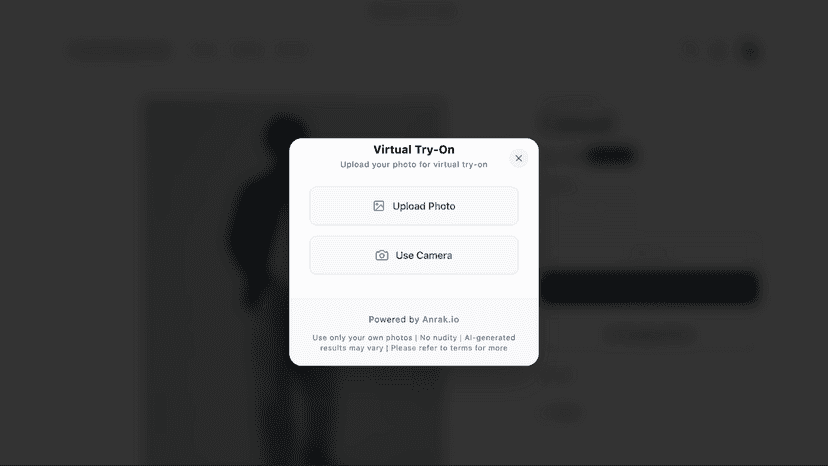 Upload image/Use Camera