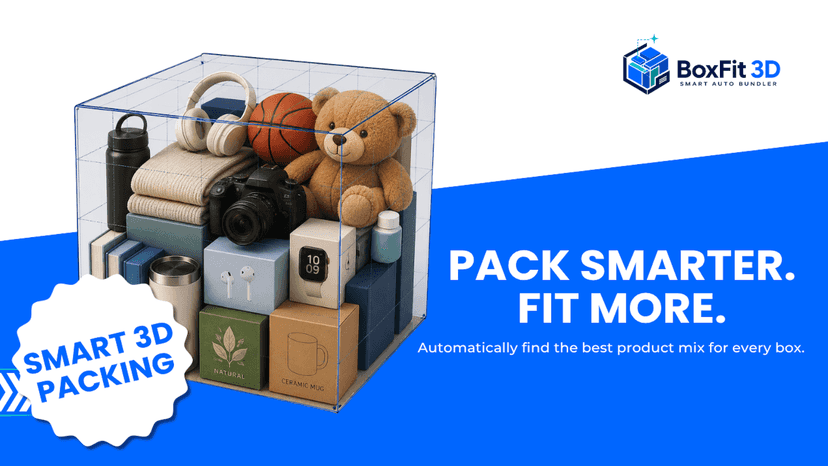BoxFit 3D packs assorted products tightly into a box