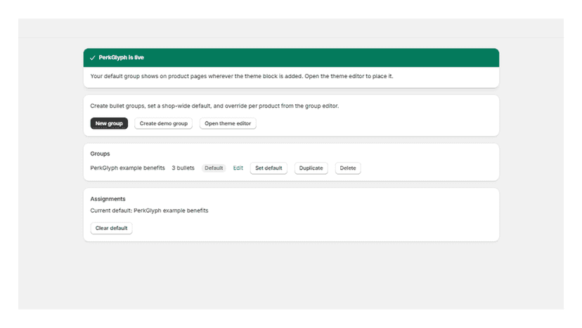 Manage benefit groups, defaults, and product assignments