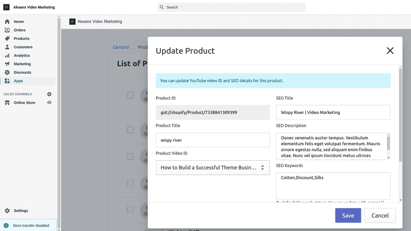 Configure Video for Products