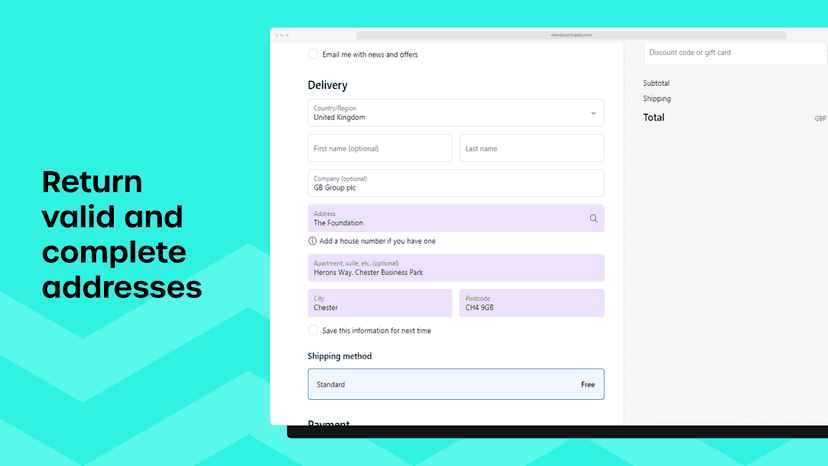 Loqate returns only accurate and valid addresses