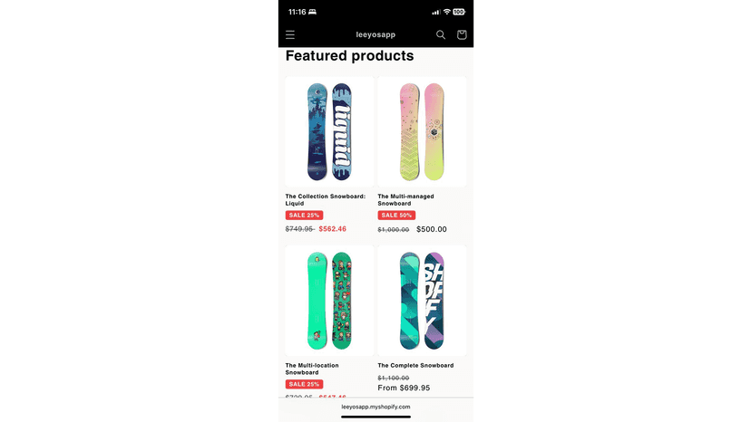 mobile sale label collection page