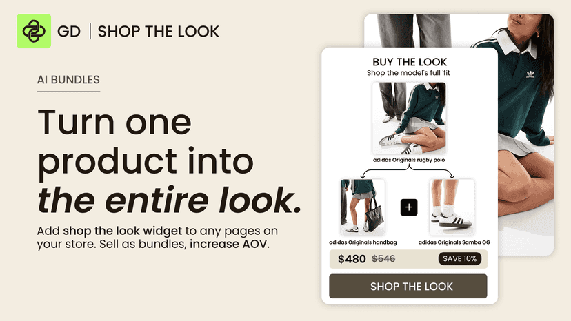 Shop the look product bundle widget
