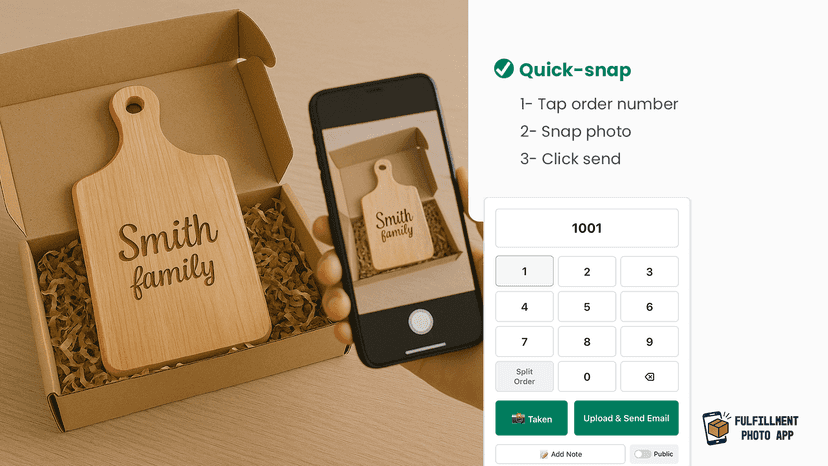 fulfillment photo app photo capture and send to customer flow
