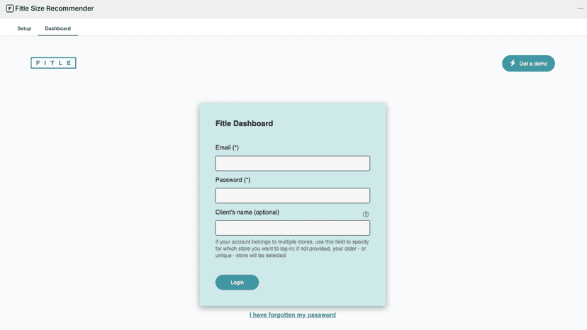 Dashboard - Login