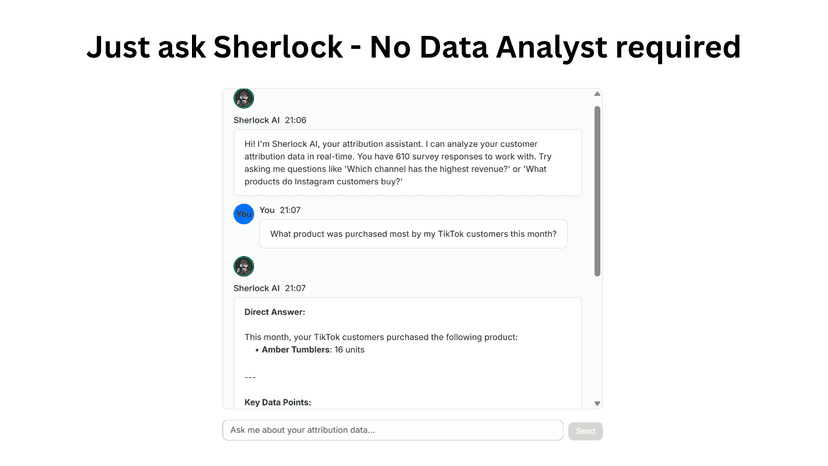 Ask Sherlock AI - Your Attribution Assistant