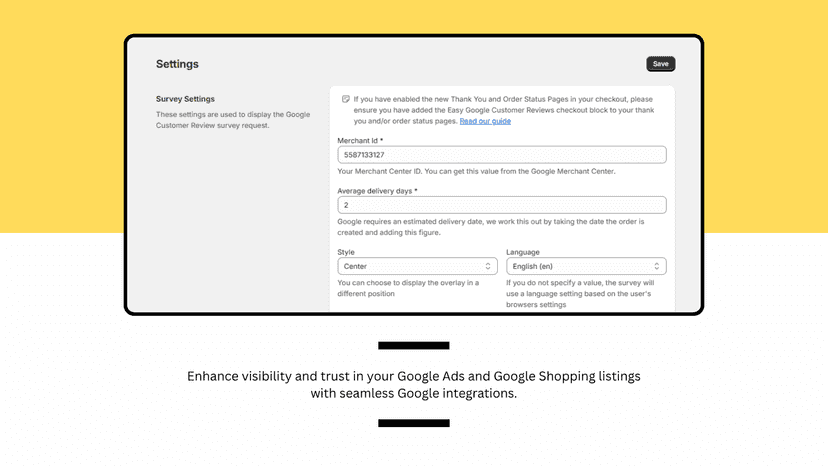Credibility with trusted Google branding on your store
