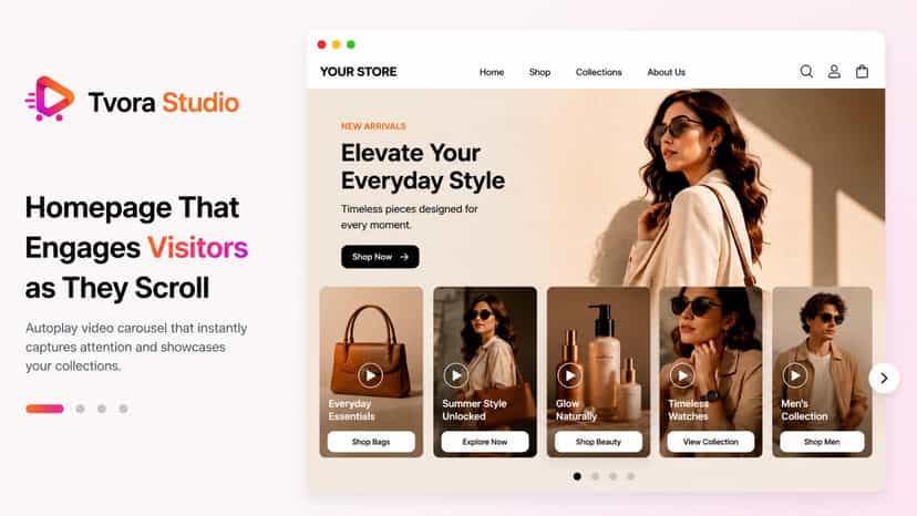 Display autoplay video carousels on your homepage