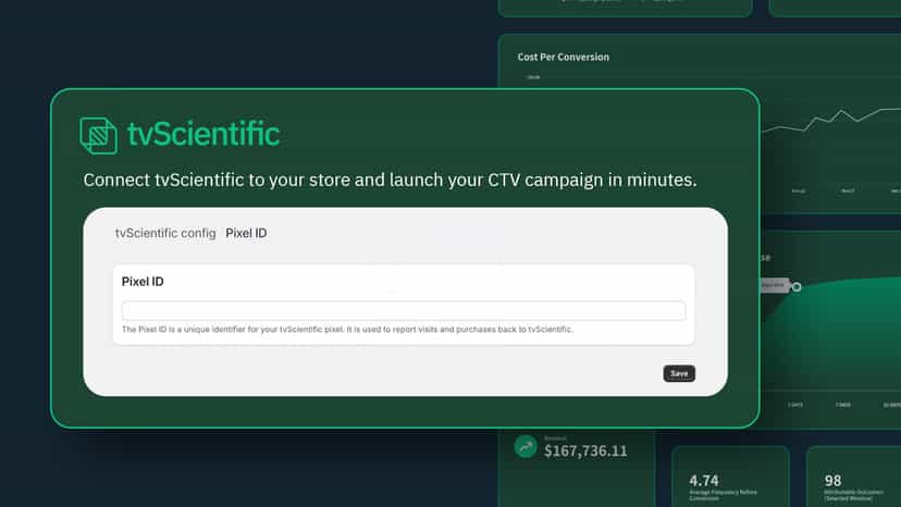 tvScientific integration with Shopify store
