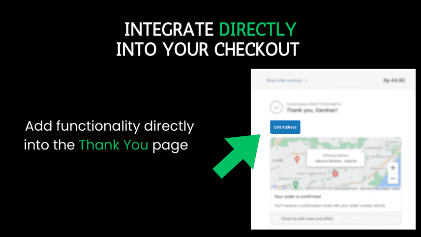 Integrates directly into your store's checkout