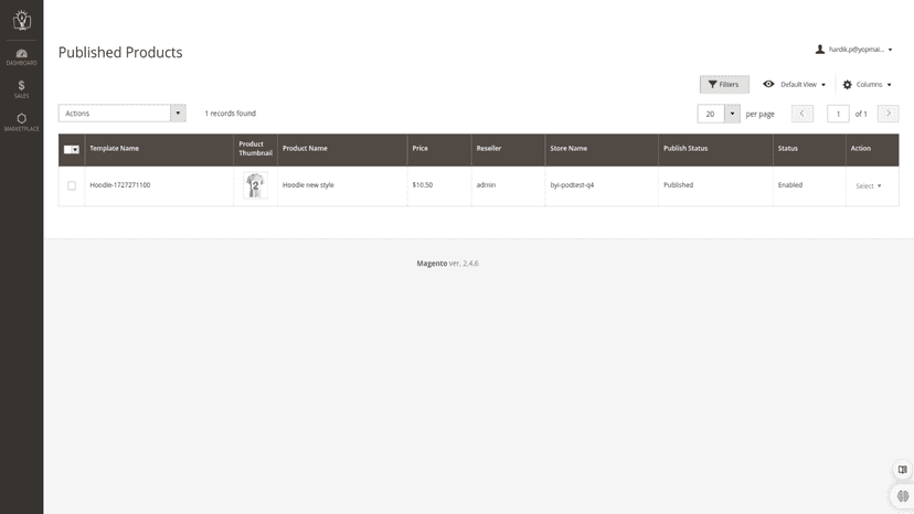 Publish product