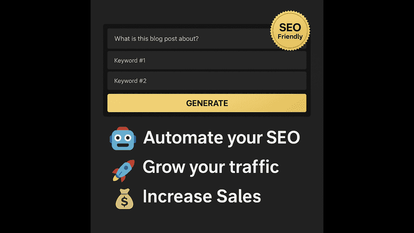 Automate your SEO - Grow your traffic - increase Sales