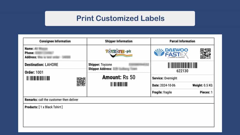 Print customized label