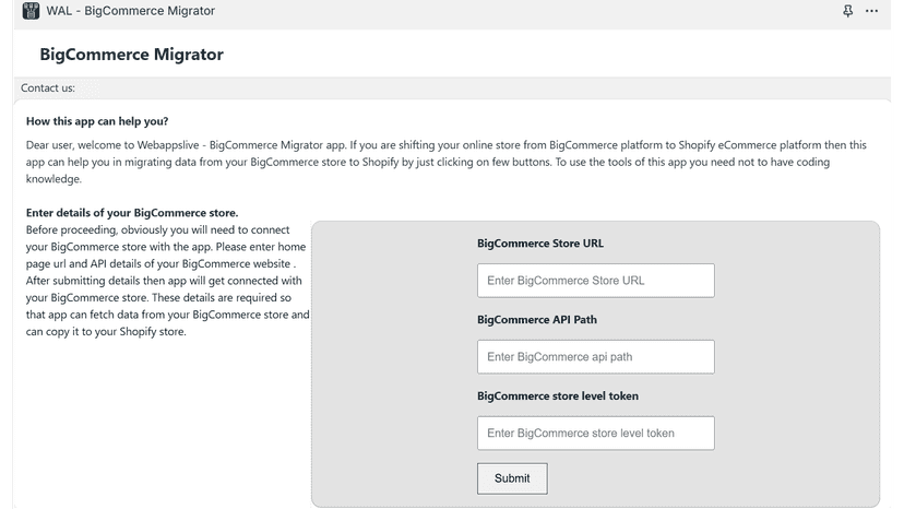 BigCommerce Migrator Home